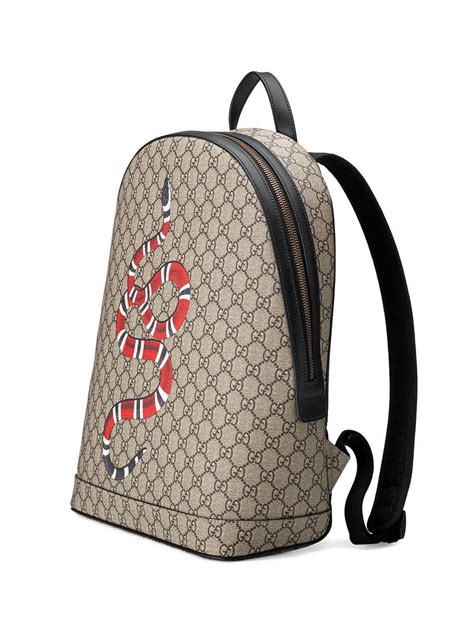 gucci snake-print gg supreme backpack|Gucci GG Supreme Backpack .